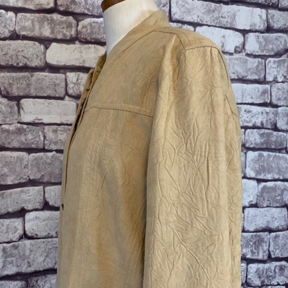 Chico's Size XL Tan Button Down Jacket - Picture 6 of 12